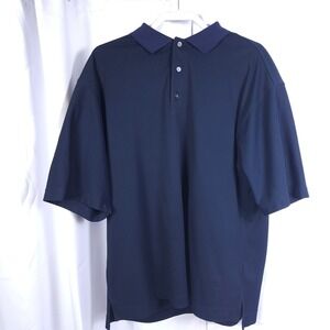 Footjoy Mens 2XL XXL Navy Blue Short Sleeve Performance Polo Golf Shirt